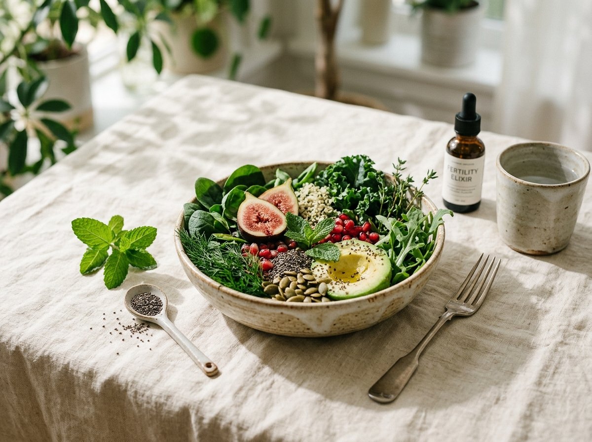 Organic fertility nutrition and botanical wellness ingredients